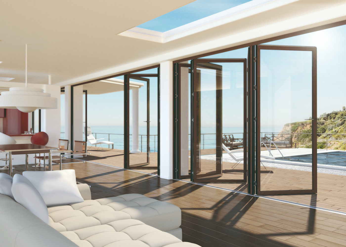 SAUC54 Fusion Rail Heavy Glass Sliding Door, 8m Height, 2000kg Panel, Multipoint Lock, Bulletproof Option, Powder Coat Finish, Premium Commercial Aluminium System